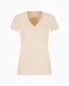 Armani Exchange Slim Fit T-shirts In Beige