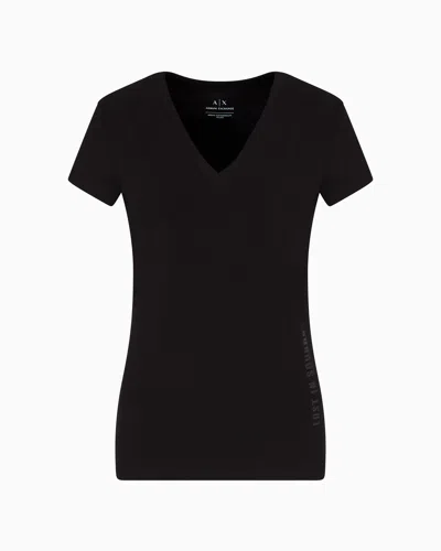 Armani Exchange Slim Fit T-shirts In Black