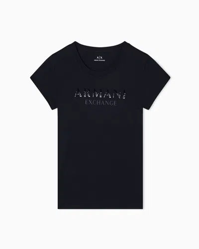 Armani Exchange Slim Fit T-shirts In Black