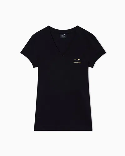 Armani Exchange Slim Fit T-shirts In Black