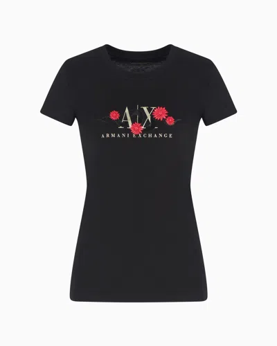 Armani Exchange Slim Fit T-shirts In Black