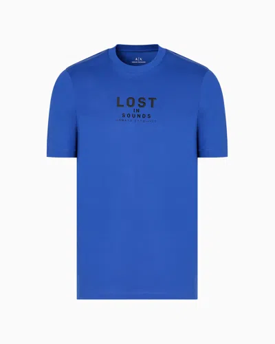 Armani Exchange Slim Fit T-shirts In Blue