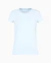 Armani Exchange Slim Fit T-shirts In Light Blue