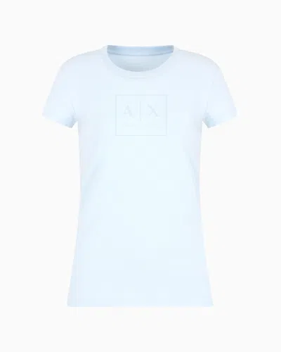Armani Exchange Slim Fit T-shirts In Light Blue