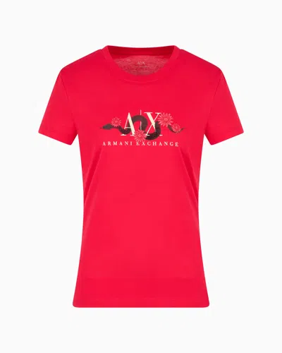 Armani Exchange Slim Fit T-shirts In Red