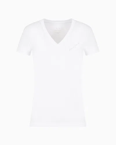 Armani Exchange Slim Fit T-shirts In White