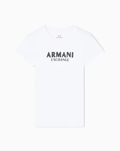 Armani Exchange Slim Fit T-shirts In White