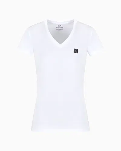 Armani Exchange Slim Fit T-shirts In White