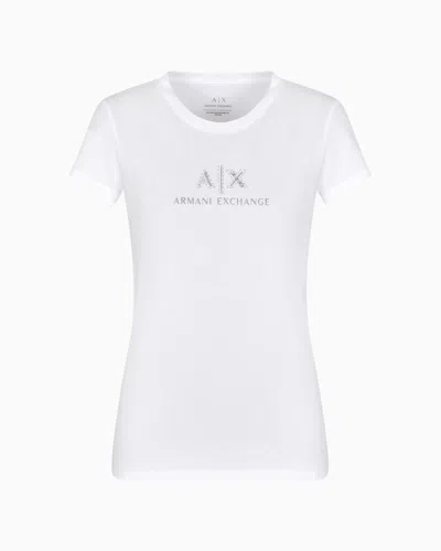 Armani Exchange Slim Fit T-shirts In White
