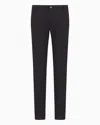 Armani Exchange Official Store Slim Fit Trousers In Ultra Stretch Twill In Black
