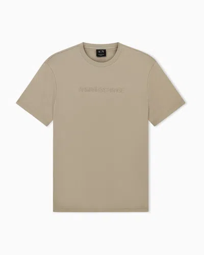 Armani Exchange Slim-fit T-shirt In Cotton Jersey In Neutral