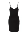 Armani Exchange Ruched Spaghetti-strap Mini Dress In Black