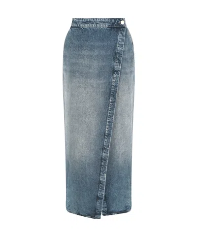 Armani Exchange Slit Denim Skirt