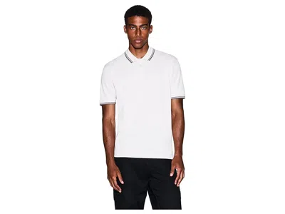 Armani Exchange Small Box Logo Polo In Silver