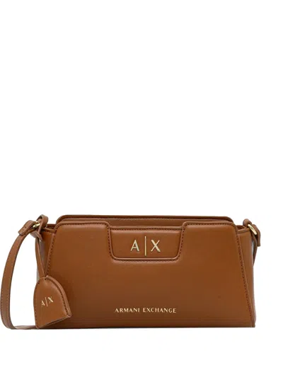 Armani Exchange Small Logo-detail Cross-body Bag In Brown