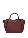 Armani Exchange Small Logo-print Tote Bag In Red