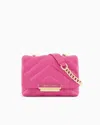Armani Exchange Small Shoulder Bag With Quilted Workmanship In Fuchsia