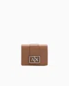Armani Exchange Small Wallet With Asv Logo In Camel