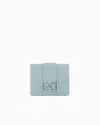 Armani Exchange Small Wallet With Asv Logo In Light Blue