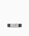 Armani Exchange Smooth Leather Belt Without Buckle In Pattern