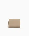 Armani Exchange Smooth Leather Wallet In Neutral