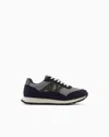 Armani Exchange Sneakers With Contrasting Logo In Gray
