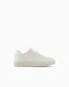Armani Exchange Basic Sneakers With Stitching In Neutral