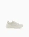Armani Exchange Technical Fabric Sneakers In White