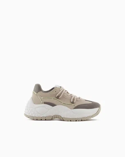 Armani Exchange Sneakers In Brown