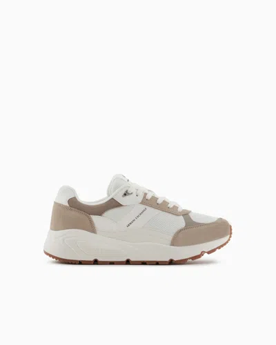 Armani Exchange Sneakers In Beige
