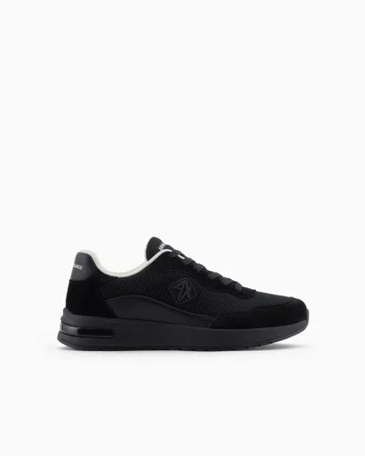 ARMANI EXCHANGE MESH SNEAKERS WITH RUBBER LOGO