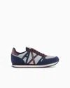Armani Exchange Sneakers In Eco-suede, Mesh And Nylon In Multi