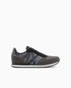 Armani Exchange Sneakers In Eco-suede, Mesh And Nylon In Green