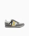 Armani Exchange Sneakers In Eco-suede, Mesh And Nylon In Grey