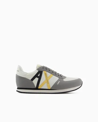 Armani Exchange Trainers In Eco-suede, Mesh And Nylon In Grey