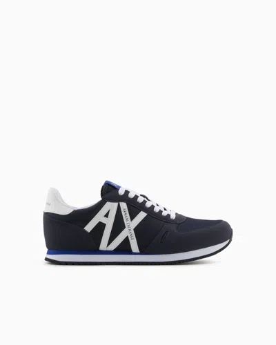 ARMANI EXCHANGE SNEAKERS IN ECO-SUEDE, MESH AND NYLON