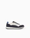 Armani Exchange Sneakers In Mesh And Microsuede In White