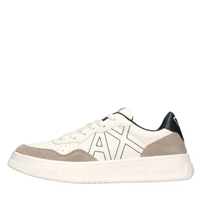 Armani Exchange Man Sneakers Beige Size 11 Soft Leather