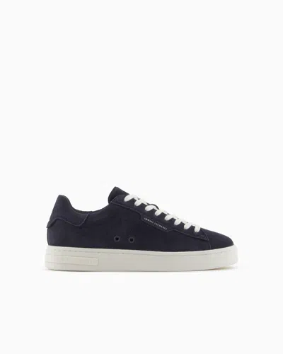 Armani Exchange Trainers In Navy Blue
