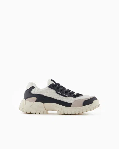 Armani Exchange Trainers In Navy Blue
