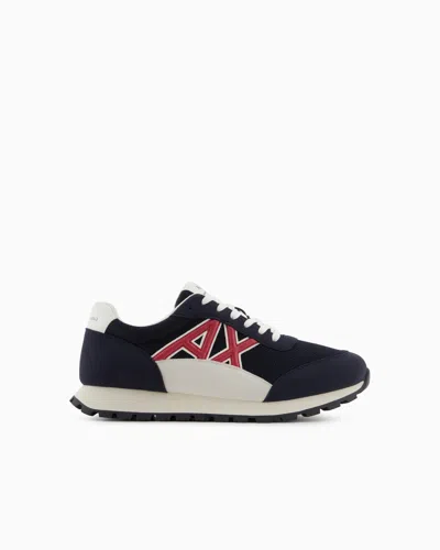 Armani Exchange Trainers In Navy Blue