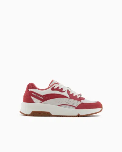 Armani Exchange Trainers In Red