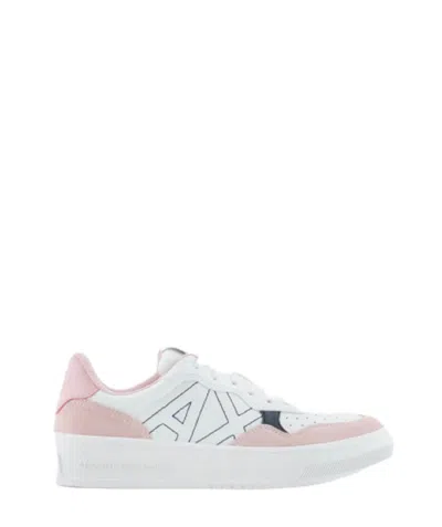 Armani Exchange Sneakers White In Pink