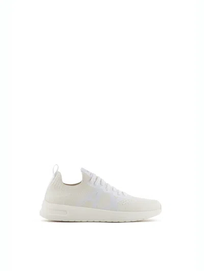 Armani Exchange Sneakers White In Bianco Chiari E Naturali