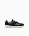 Armani Exchange Sneakers With Allover Logo Inserts In Black