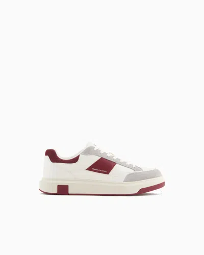 Armani Exchange Sneakers With Contrasting Inserts In Multi