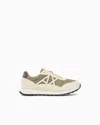 Armani Exchange Sneakers With Contrasting Logo In Neutral
