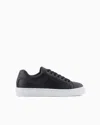 Armani Exchange Logo Sneakers In Black
