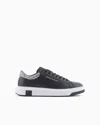 Armani Exchange Sneakers With Logo Insert On The Heel In Black