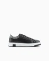 Armani Exchange Sneakers With Logo Insert On The Heel In Black